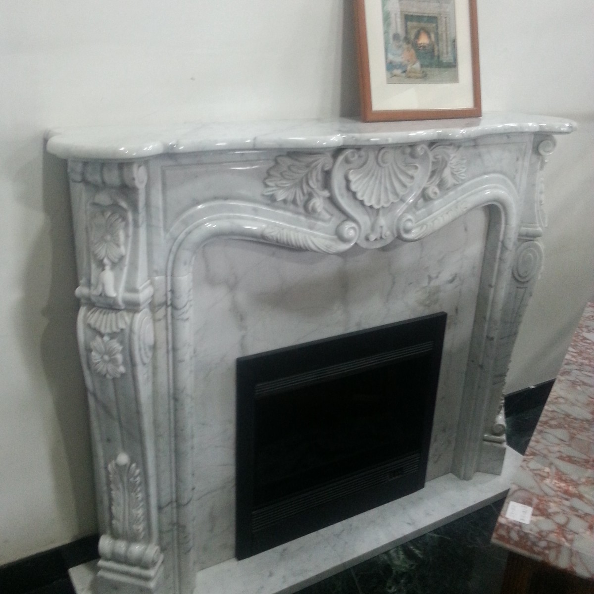F-076 Fine White Fireplace Surround — product photograph