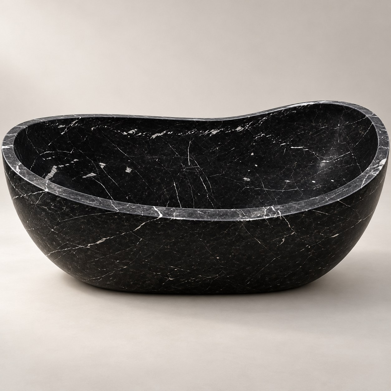 Black & White Root Bathtub, styled product view