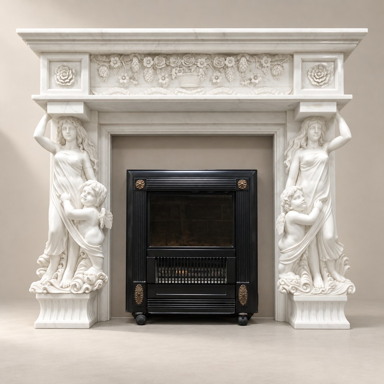 F-059 Italian Beige Fireplace Surround