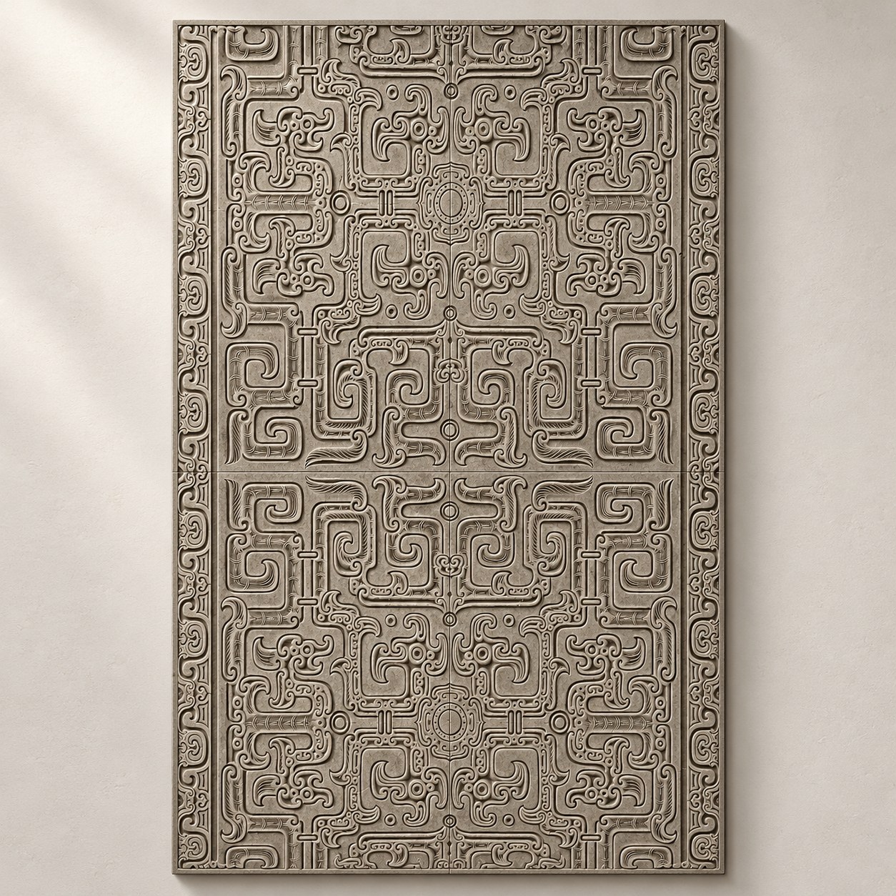 Black Coffee Geometric Panel