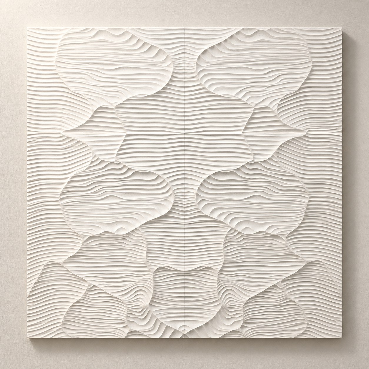 White Sand Beige Linear Relief Panel