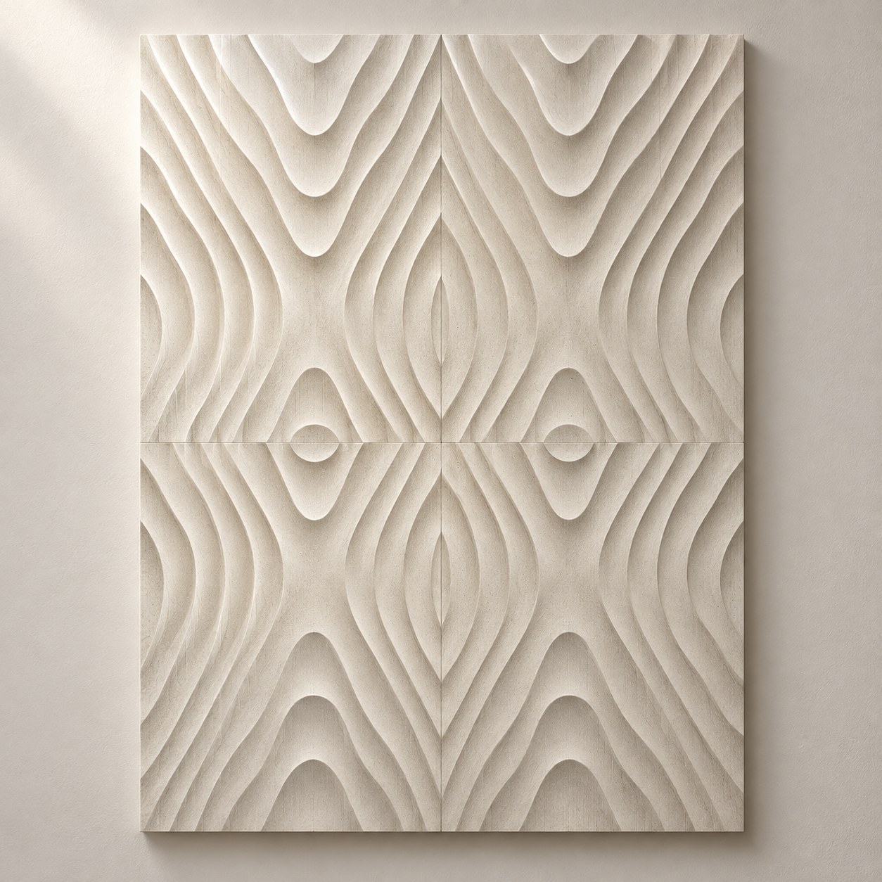 White Sand Beige Wave Panel